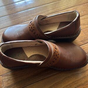 BOC brown clogs with design strap.